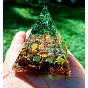 Authentic Orgonite Energy/Healing Crystal Pyramid Tree of Life